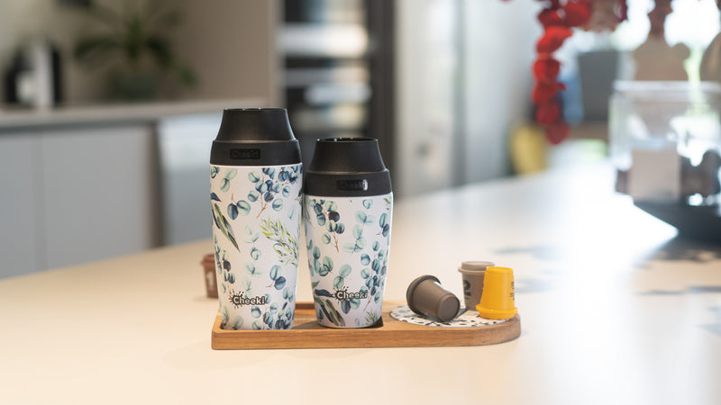 450ml Insulated Coffee Mug - Watercolour